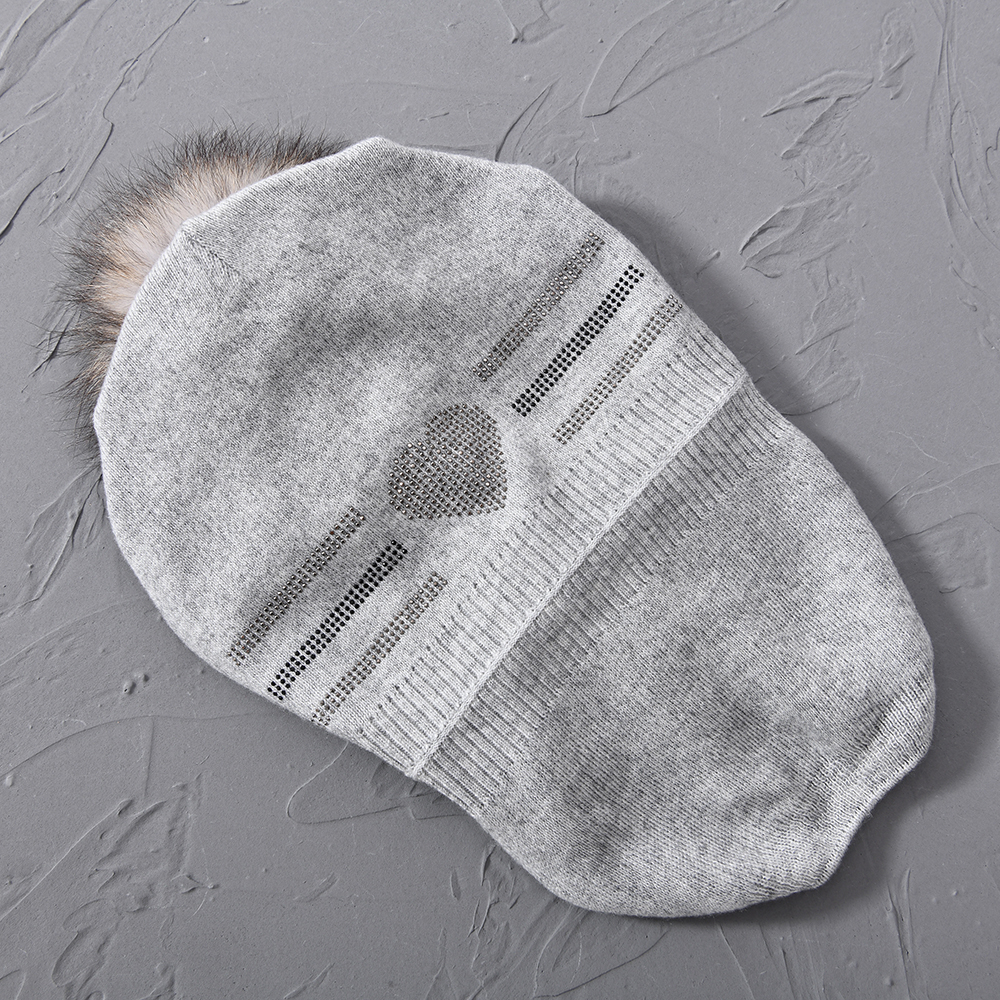 New Arrival Wool blend Beanie Knitted Hat Wool Thick Warm Oversize Wholesale Women Heart Star Beanie Knit Hat