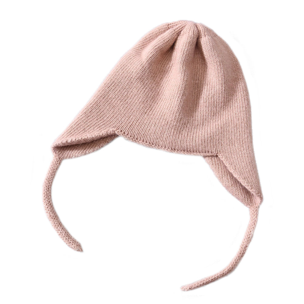 Hot Sale Winter Hat Kids Earflap Cute Warm Double Layer Thick Wholesale Custom Knitted Cashmere Baby Beanies