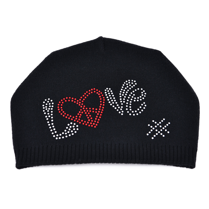 Winter Wholesale New Fashion Knitted Hats Keep Warm Caps With Top Ball Love Letter Winter Woolen Cap 