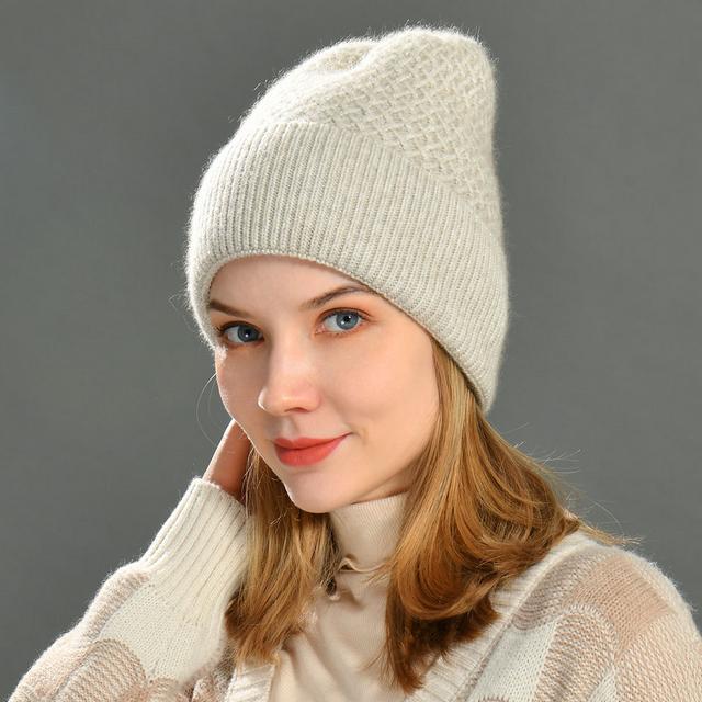 Wholesale Blank Winter Beanies High Quality Soft Warm Waffle Unisex Cashmere Wool Knit Beanie