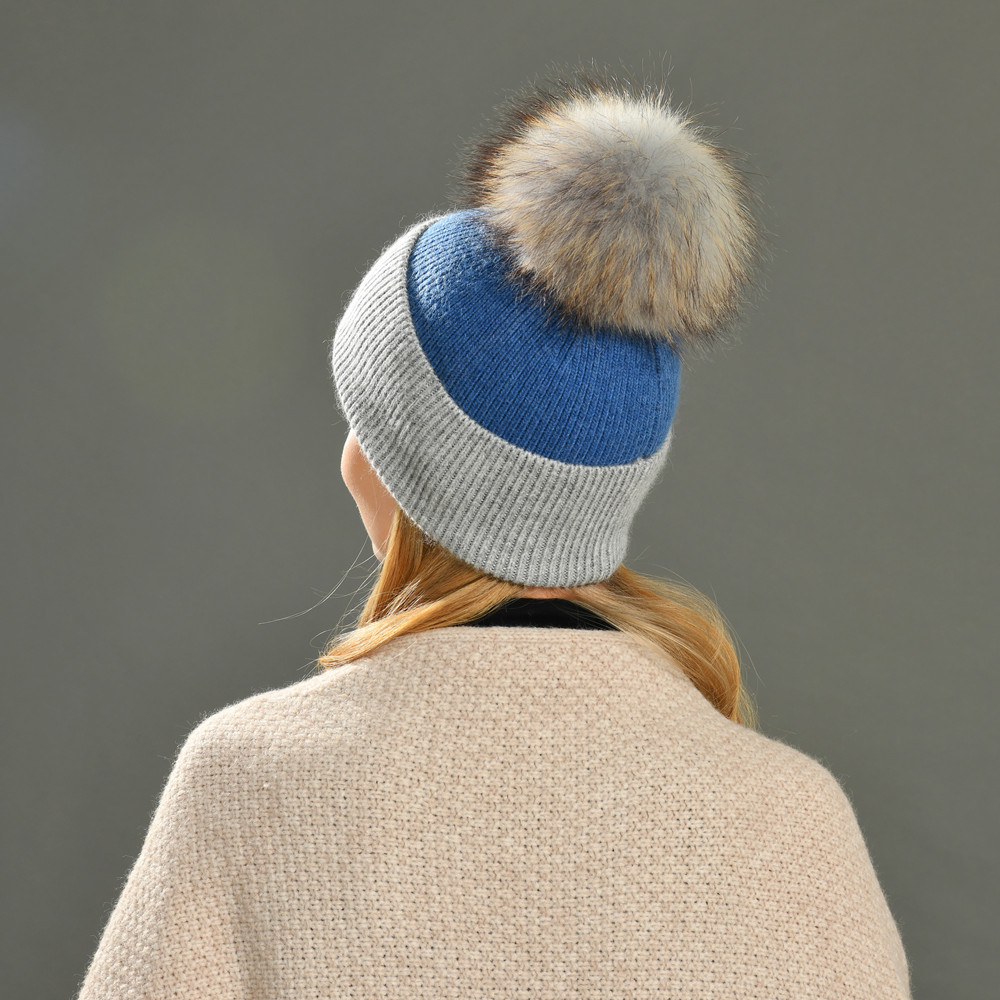 Factory Wholesale Unisex Knitted Hat Women Pom Pom Beanie Winter Soft Warm Classic Angora Hats 