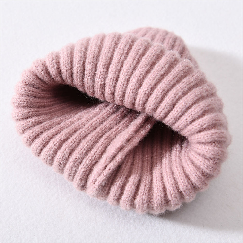New Cute Kids Toddlers Soft Warm Wholesale Striped Cuffed Winter Knitted Beanie for Baby