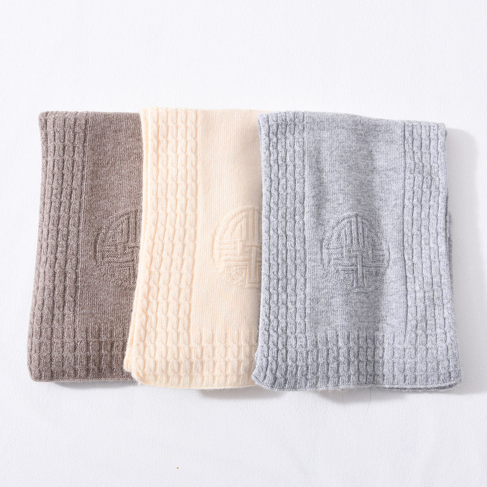 Windproof Thick Outdoor Ski Long Scarf Neck Cover Hooded Women Beanie Hat Winter Ear Protection Cashmere Knitted Hood Scarf