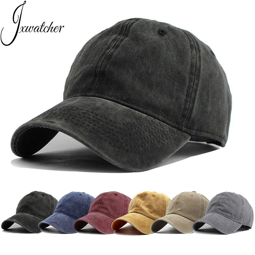 Denim Dad Hat Men and Women Washed Distressed Cap and Hat Summer Wholesale Sports Hats Men Baseball Cap