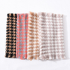 Patchwork Color Neck Warmer Custom Logo Soft Plaid Shawl Cape Tassel Autumn Winter Women Knitted Thick Wool Scarf