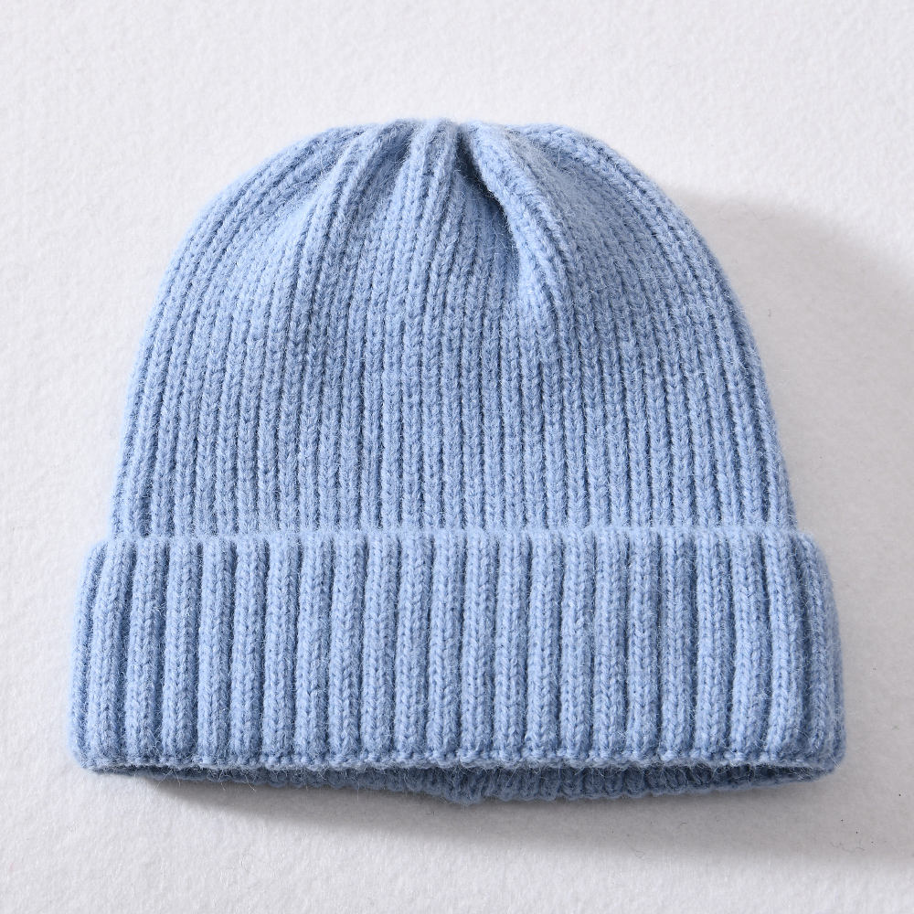 Thick Warm Cuffed Striped Wool Knitted Winter Hats Wholesale High Quality Kids Winter Custom Designer Baby Hats and Beanies