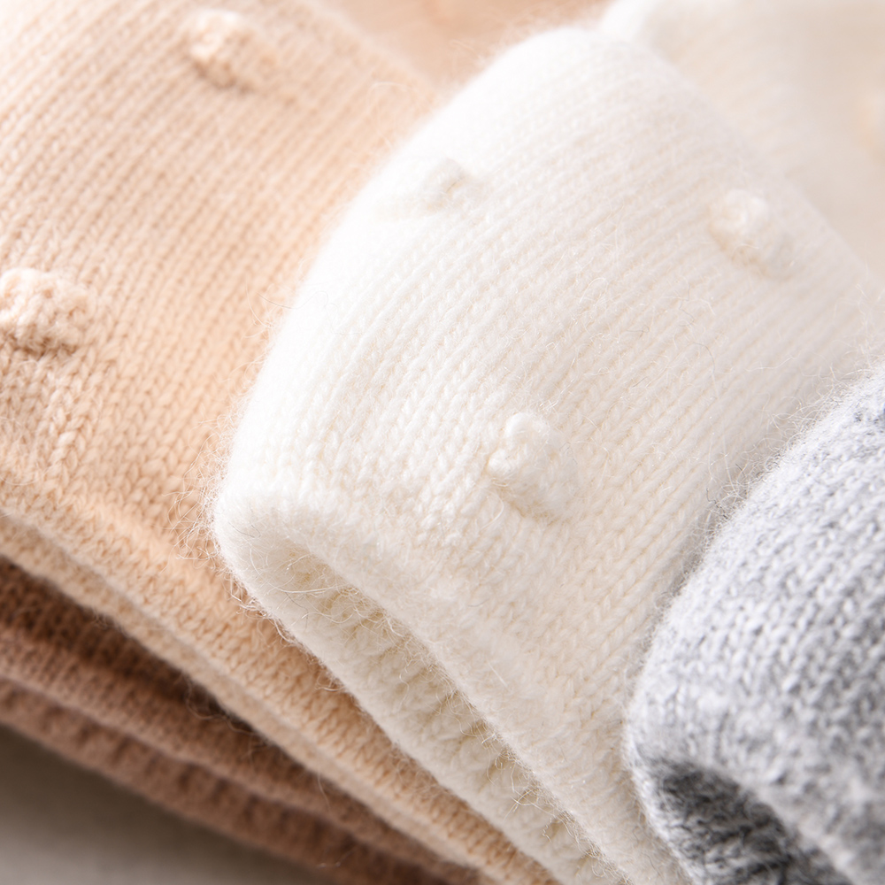 Women Solid Color Fashion Autumn Winter Plain Beanie Ski Cashmere Wool Knitted Casual Beanie Skull Cap