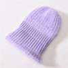 Wholesale Custom Label Bulk New Fashion Charm Soft Cuffed Striped Blank Winter Unisex Long Hair Thick Knit Beanies