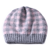 High Quality Cashmere Knitted Beanie Plaid Double Layer Warm Unisex Winter Beanies with Custom Logo