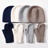Custom Wool Cashmere Women Winter Hat Sets with Gloves
