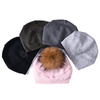 Custom Knit Beanie Hat Skull Winter Hat Wholesale Plain Beanies Women Skull Rhinestone Black Beanie