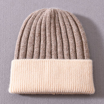 Designer Cute Baby Hat High Quality Angora Knitted Solid Color Striped Thick Warm Chunky Knit Kids Beanies