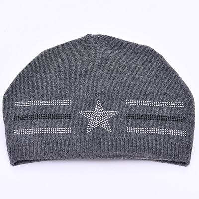 New Arrival Wool blend Beanie Knitted Hat Wool Thick Warm Oversize Wholesale Women Heart Star Beanie Knit Hat