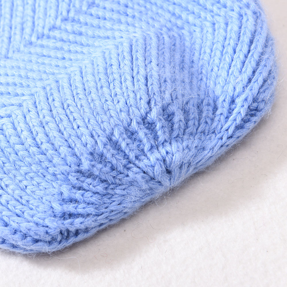 Winter Ripple Knit Kids Hats High Quality Water Ripple Thick Warm Soft Angora Knit Beanie Baby