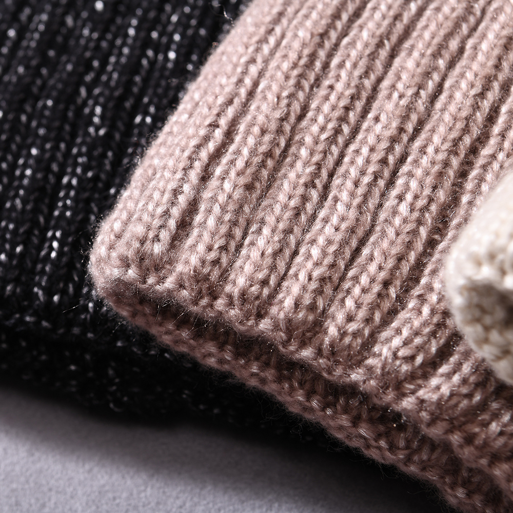 Wholesale Winter Warm Soft Acrylic beanie Knitted Hats Ladies Girls New Fashion High Quality Acrylic Thick Beanie Hat 