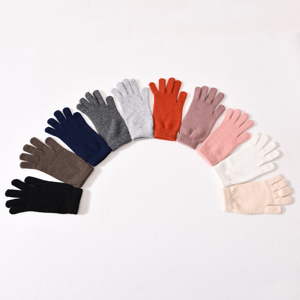 Female Stretch Knit Gloves Mittens Winter Warm Accessories Wool Women Winter Gloves Knitted