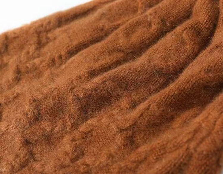 Cable Skully 100% Cashmere Hat Custom Logo Lightweight Breathable Women Luxury Winter Knitted Beanie Hats