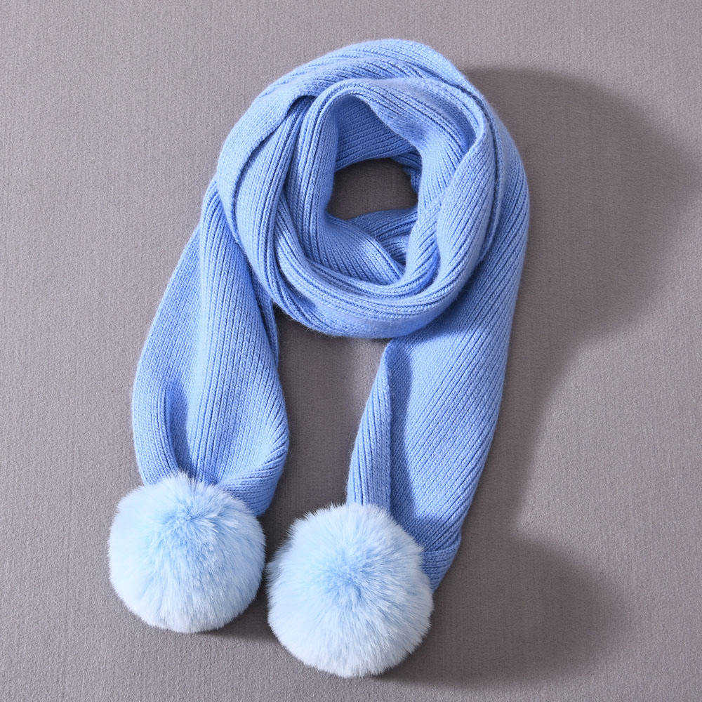 Wool Cashmere Knitted Scarf Baby Children Wholesale Oem Spring Autumn Long Style Winter Kids Scarves Knitted