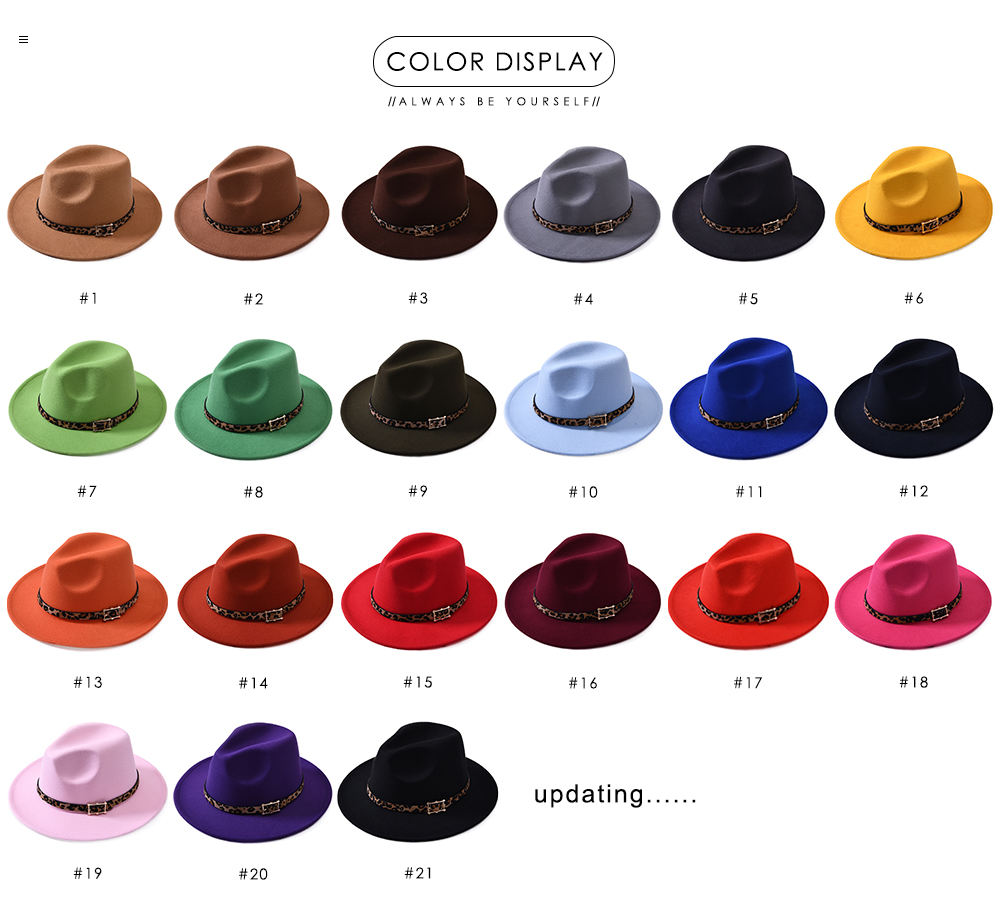 Wholesale Wide Brim Floppy Wool Felt Fedora Hats with Belt Women Fall Cowboy Dress Style