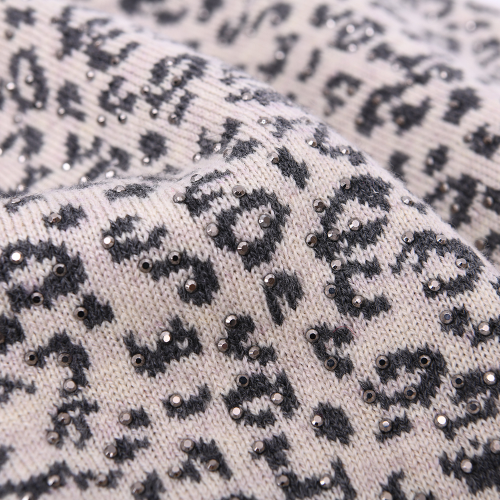 Wool Knitted Beanies Hat Rhinestone Double Layer Thick Warm Wholesale Womens Beanie