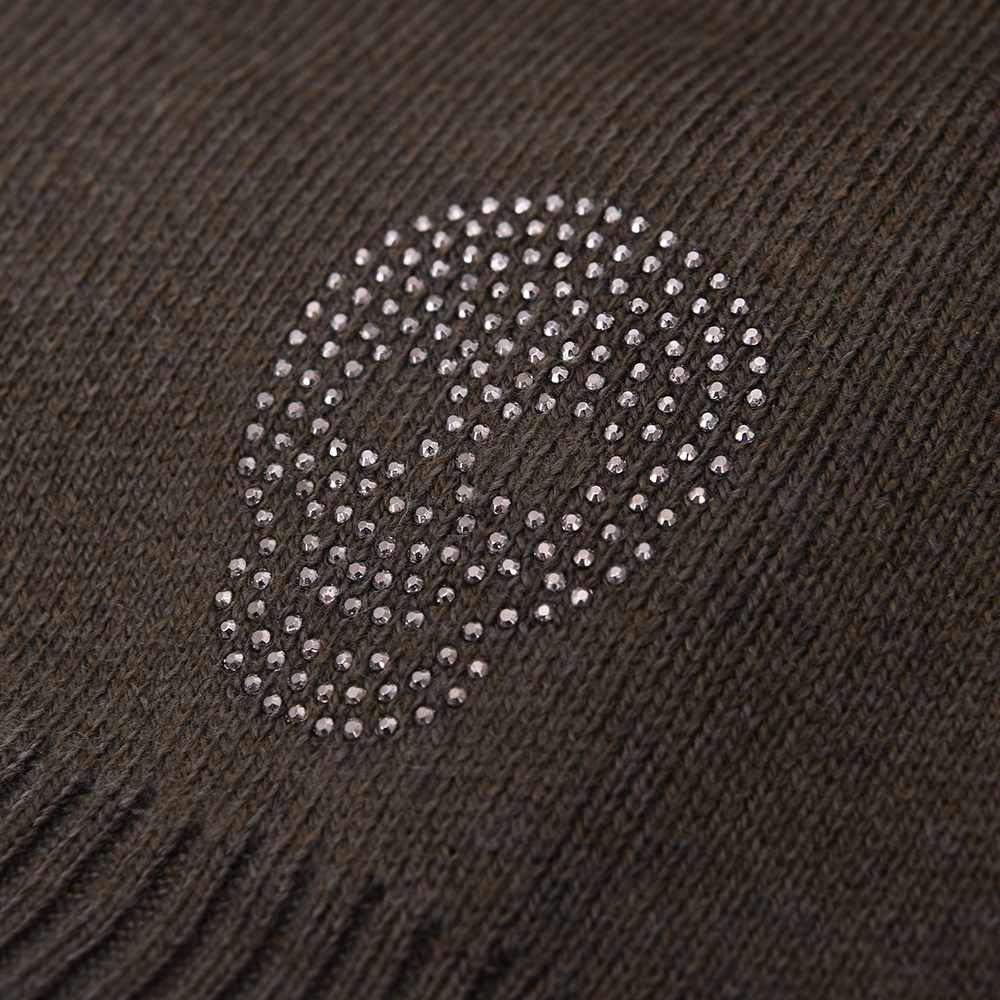 Custom Knit Beanie Hat Skull Winter Hat Wholesale Plain Beanies Women Skull Rhinestone Black Beanie