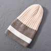 Wholesale Winter Custom Knit angora Cable Hat with Fur Ball Bobble Colors Blank Unisex Stripped Knitted Beanie Hats