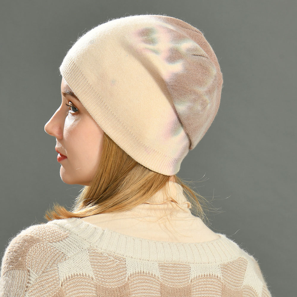 Factory Wholesale Custom Knitted Beanie Hat Women Winter Hat Wholesale Plain Tie Dye Beanie