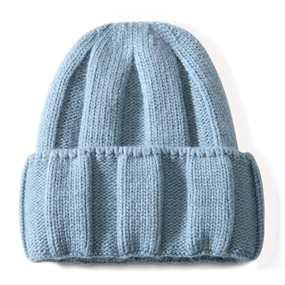 Wholesale Custom Label Bulk New Fashion Charm Soft Cuffed Striped Blank Winter Unisex Thick Knit Beanies