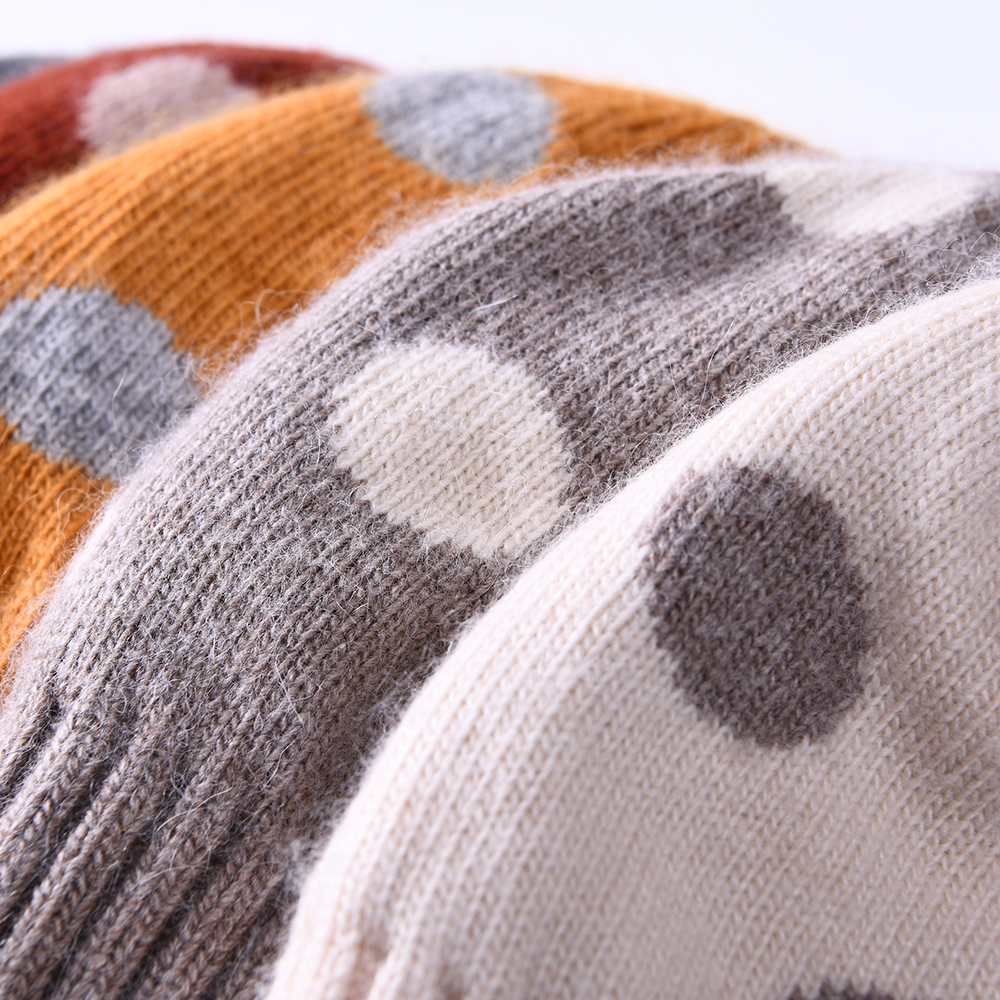 Angora Blend Slouch Cuff Blank Ski Beanie Winter Warm Cute Wave Point Women Wool Knitted Custom Beanie