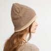 Blank Custom Logo Plain Knit Hat Lightweight Elastic Skully Patchwork Color Warm Unisex 100% Cashmere Beanie