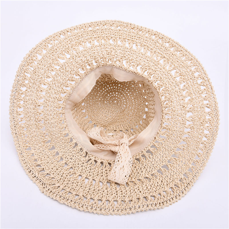 Women Summer Beach Floppy Custom Straw Hat Wide Brim Sun Fisherman Hat