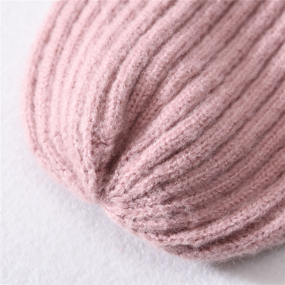 New Cute Kids Toddlers Soft Warm Wholesale Striped Cuffed Winter Knitted Beanie for Baby