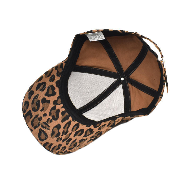 Classic Unisex Trucker Hat Gorras Summer Adjustable Metal Strap Plain Leopard Print Baseball Cap