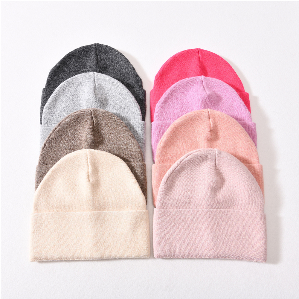  Whole Sale Winter Angora Beanie Hats Warm Soft Custom Wholesale Knitted Beanie Adult