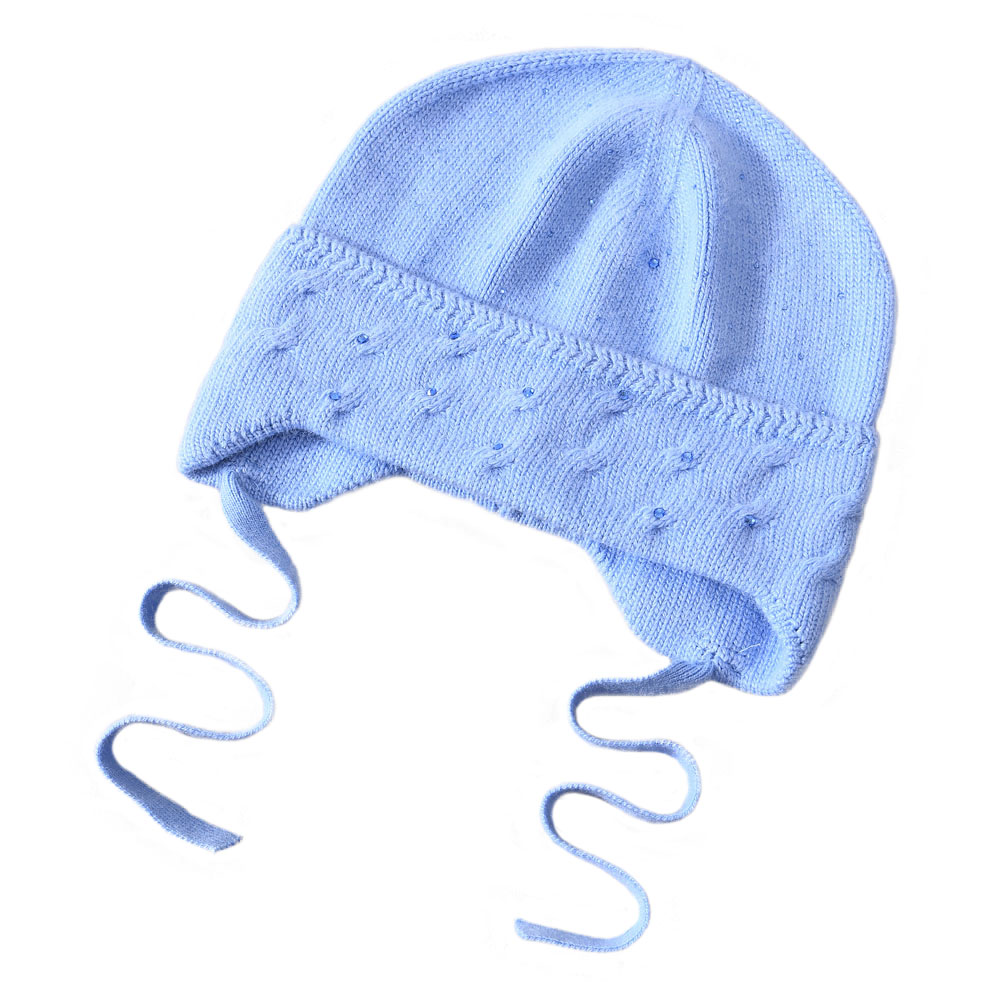 Wholesale Custom Winter Knitted Beanies Baby Ear Flap Soft Warm Unisex Cute Winter Knit Kids Ski Beanies
