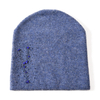 Winter Soft Angora Wool Knitted Women Winter Hats Plain Rhinestone Blank Pink Beanie Hat