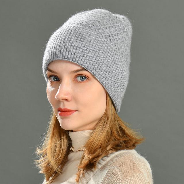 Wholesale Blank Winter Beanies High Quality Soft Warm Waffle Unisex Cashmere Wool Knit Beanie