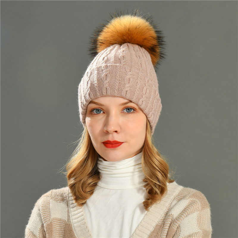 Wholesale Winter Soft Angora Knit Beanies Hat Scarf Winter Multipurpose Hats Scarves for Adults Female 