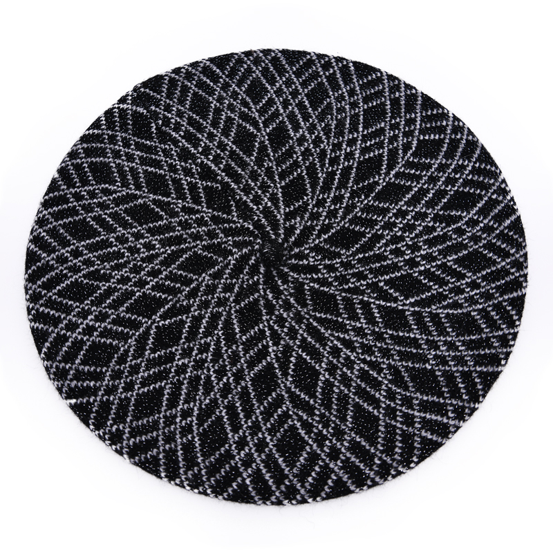Wholesale Winter Warm Thick Custom Ladies Plain Classic Angora Beret Hat Female Girls French Beret Hat 