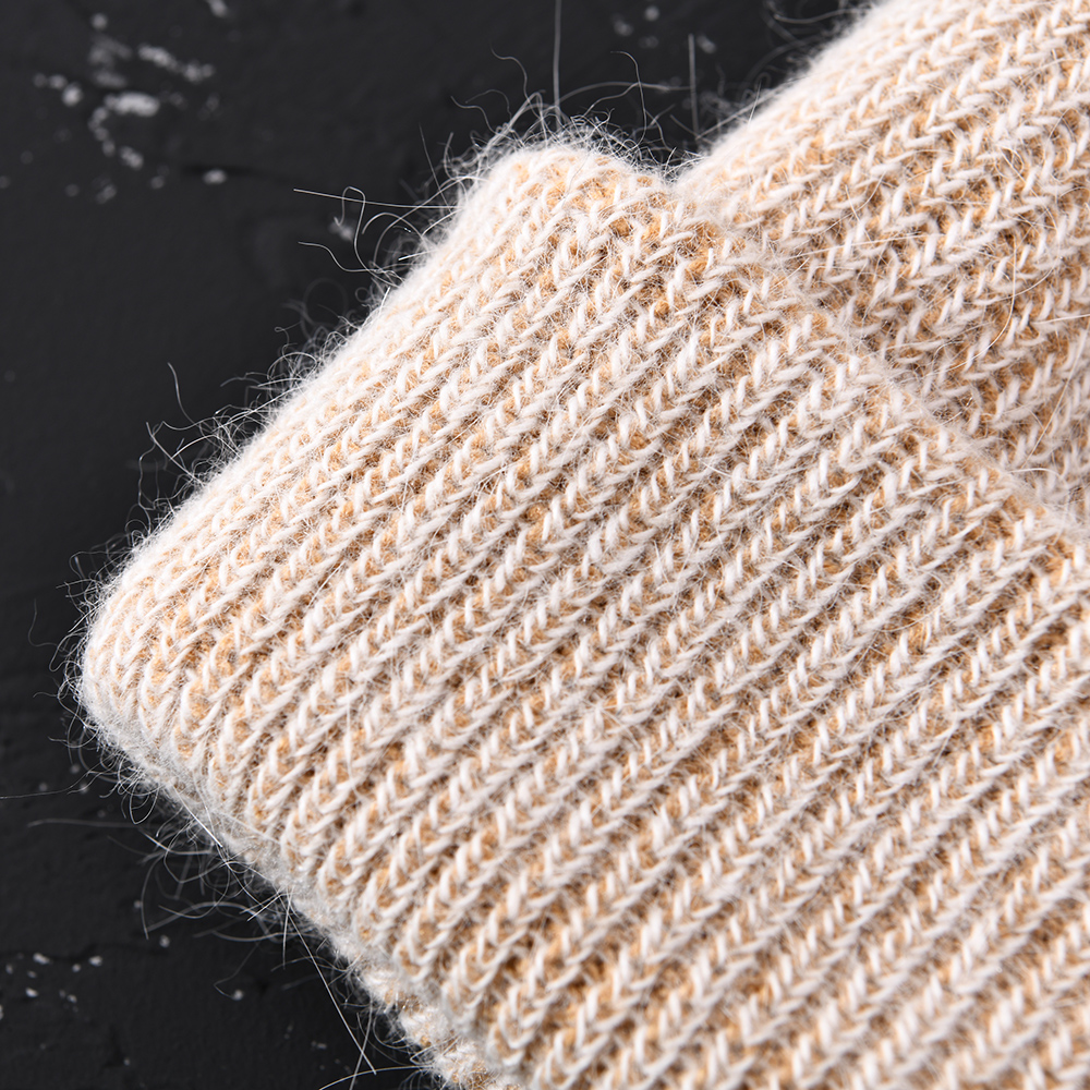 New Winter Hat for Women Angora Knitted Beanies Thick Warm Vogue Ladies Wool Angora Mo Hair Hat Female Beanie Hats