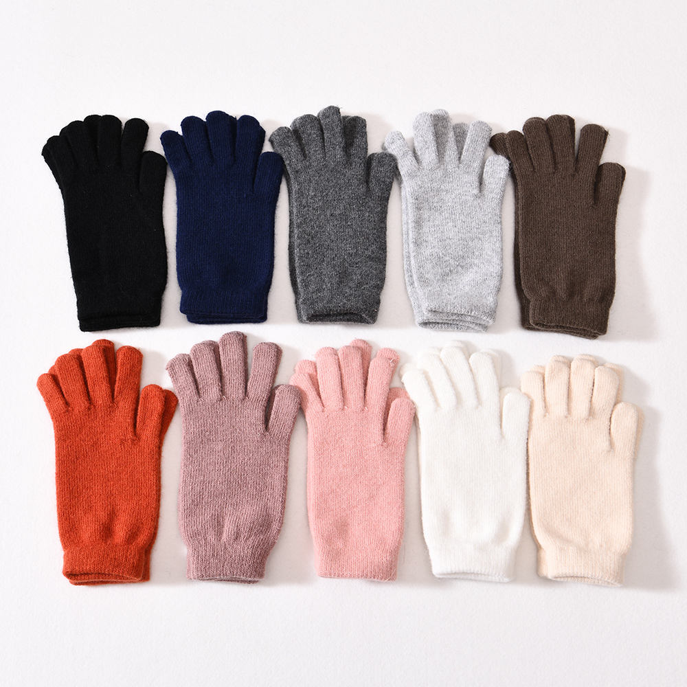 Female Stretch Knit Gloves Mittens Winter Warm Accessories Wool Women Winter Gloves Knitted