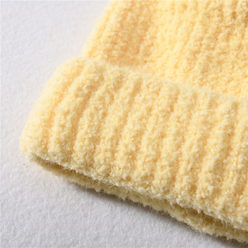 High Quality Chenille Knit Winter Hat Warm Custom Infant Toddler Baby Crochet Wholesale Kids Beanies