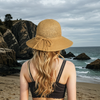 Beach Hats for Women Packable Crochet Hat Summer Straw Sun Hat for Travel